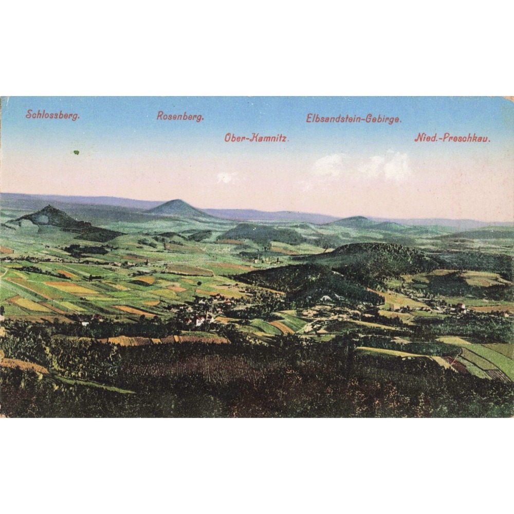 Elbsandstein-Gebirge Bohemia Czech Republic Rosenberg Ober-Kamnitz Vtg Postcard